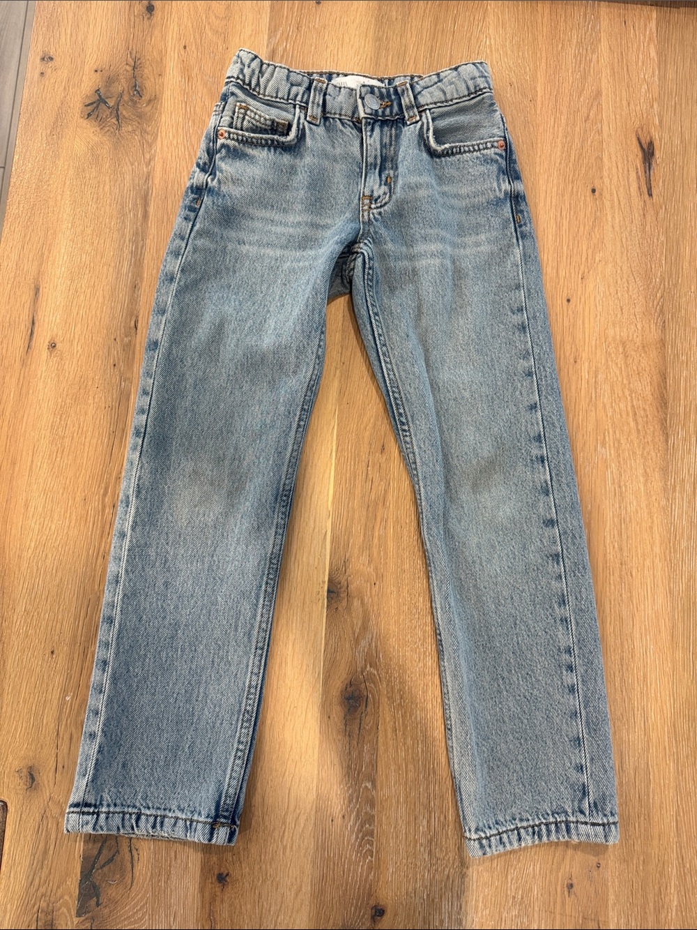 Zara Kids Straight Jeans in Light Blue Wash